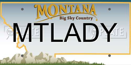 MTLADY Montana License Plate