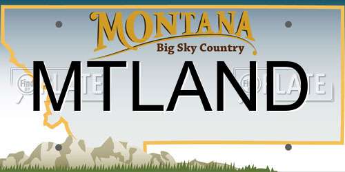 MTLAND Montana License Plate