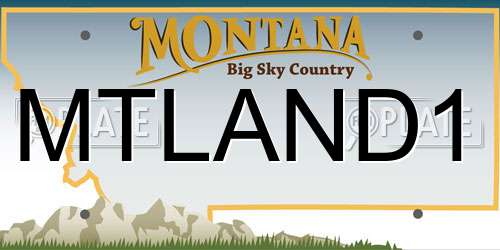 MTLAND1 Montana License Plate