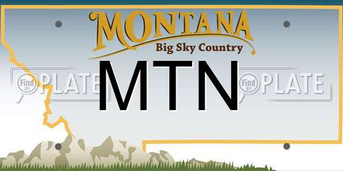 MTN Montana License Plate