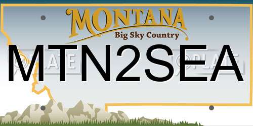 MTN2SEA Montana License Plate