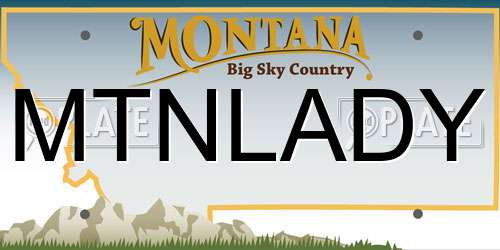 MTNLADY Montana License Plate