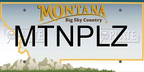 MTNPLZ Montana License Plate