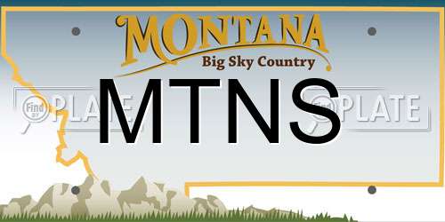 MTNS Montana License Plate
