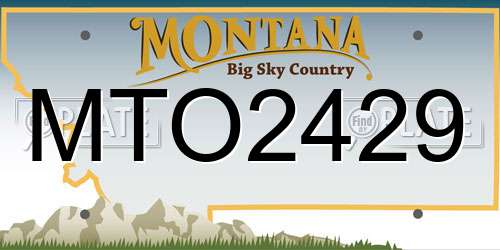 MTO2429 Montana License Plate