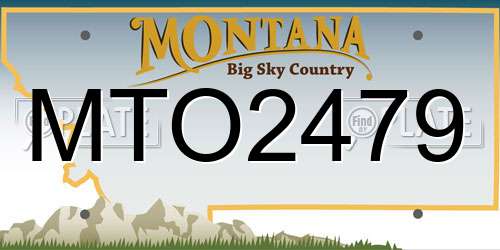 MTO2479 Montana License Plate