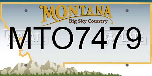 MTO7479 Montana License Plate