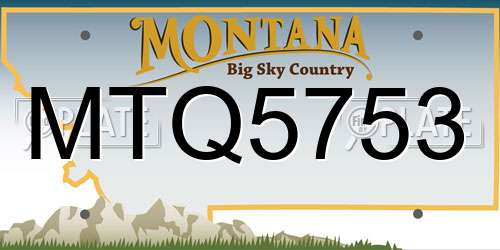 MTQ5753 Montana License Plate