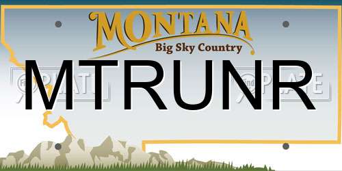 MTRUNR Montana License Plate
