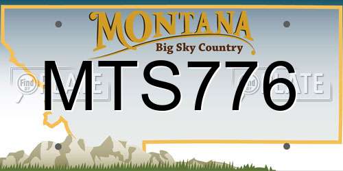 MTS776 Montana License Plate