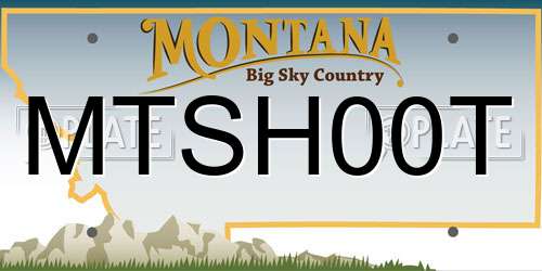 MTSH00T Montana License Plate