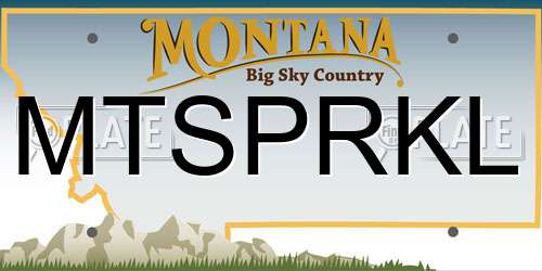 MTSPRKL Montana License Plate