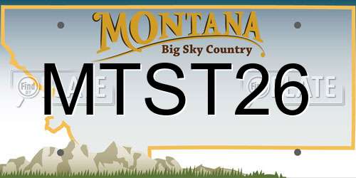 MTST26 Montana License Plate