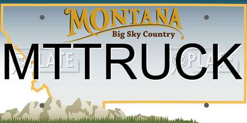 MTTRUCK Montana License Plate