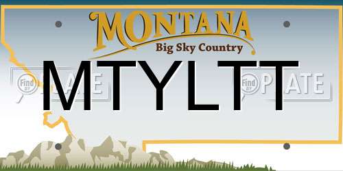 MTYLTT Montana License Plate