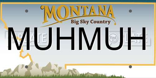 MUHMUH Montana License Plate