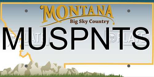 MUSPNTS Montana License Plate