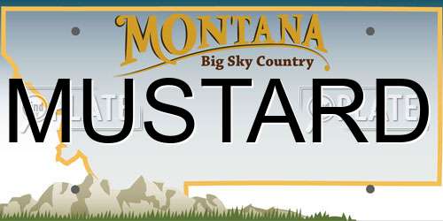 MUSTARD Montana License Plate