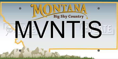 MVNTIS Montana License Plate