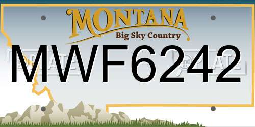 MWF6242 Montana License Plate