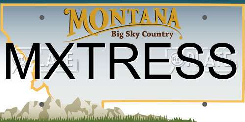 MXTRESS Montana License Plate