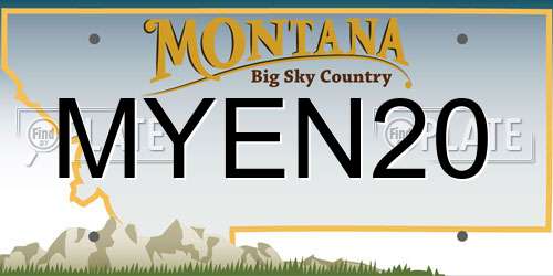 MYEN20 Montana License Plate