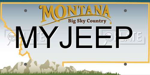 MYJEEP Montana License Plate