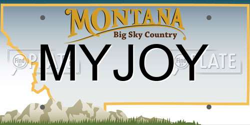 MYJOY Montana License Plate