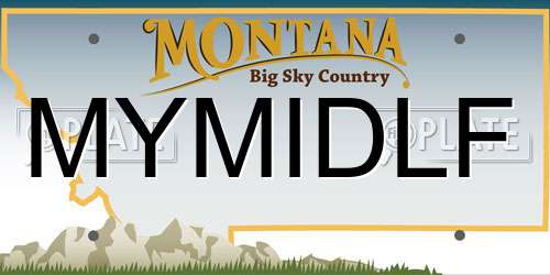 MYMIDLF Montana License Plate