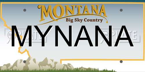 MYNANA Montana License Plate