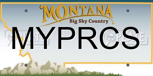 MYPRCS Montana License Plate