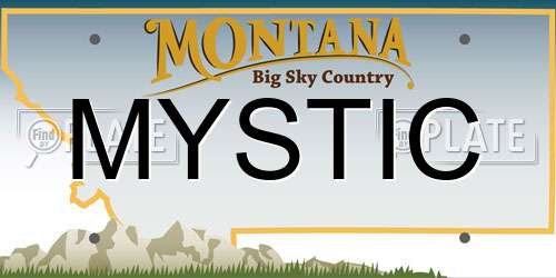 MYSTIC Montana License Plate