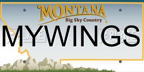 MYWINGS Montana License Plate