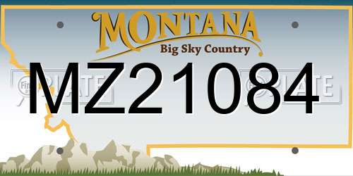 MZ21084 Montana License Plate