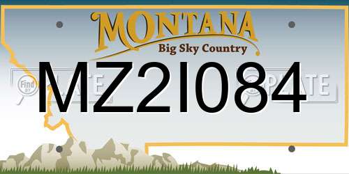 MZ2I084 Montana License Plate