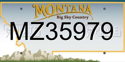MZ35979 Montana License Plate