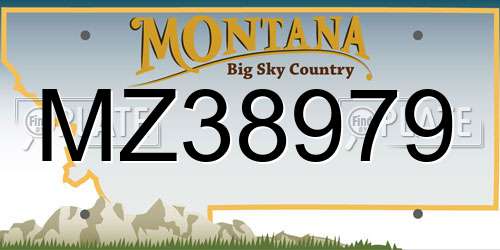 MZ38979 Montana License Plate