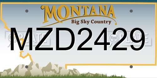 MZD2429 Montana License Plate
