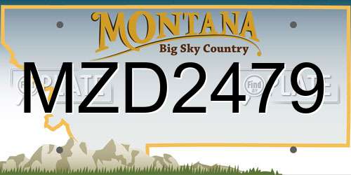 MZD2479 Montana License Plate
