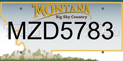 MZD5783 Montana License Plate