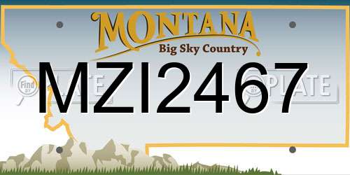 MZI2467 Montana License Plate