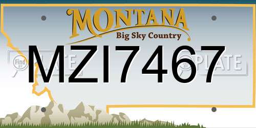 MZI7467 Montana License Plate