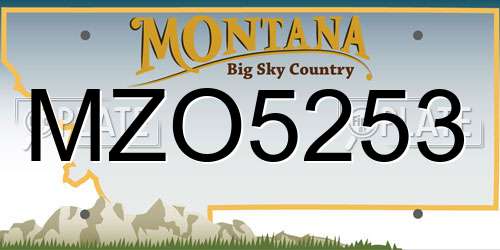 MZO5253 Montana License Plate