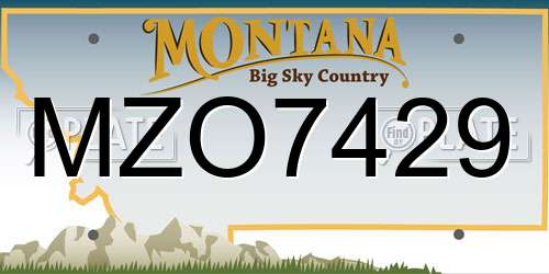MZO7429 Montana License Plate