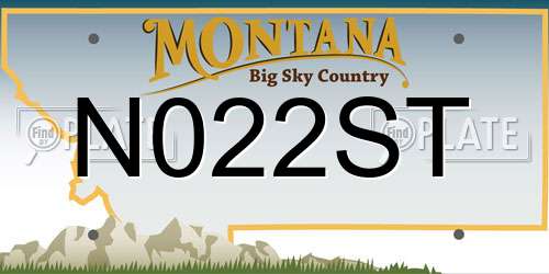 N022ST Montana License Plate