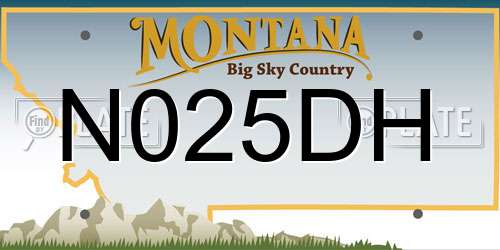 N025DH Montana License Plate