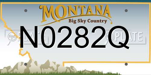 N0282Q Montana License Plate