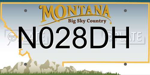N028DH Montana License Plate