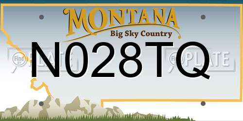 N028TQ Montana License Plate