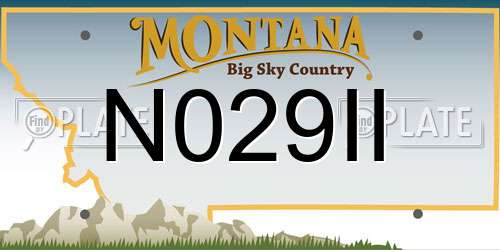 N029II Montana License Plate